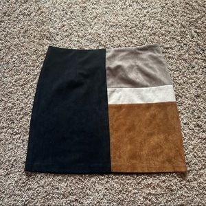 Mini skirt very soft color block